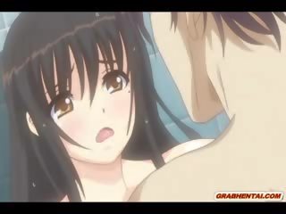 Japanese Anime young lover Gets Squeezing Her Tits And Finger