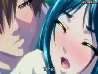 Anime cookie with big tits getting cumshot