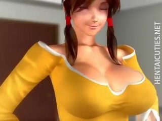 Redhead 3D hentai hoe gives oral sex clip