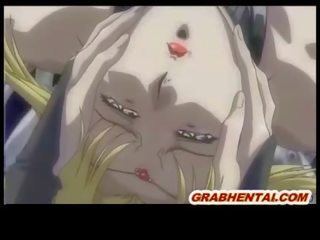 Blonde hentai incredible brutally tentacles fucked