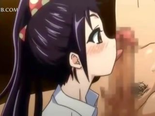 Turned on anime teeny blowing and fucking giant penis