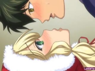 Blonde Hentai Santa damsel Gets Fucked