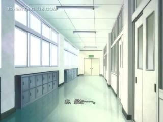 Anime divinity in school uniform masturbating pussy