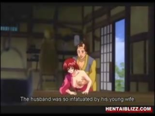 Rondborstig japans hentai betrapt en superb poked door oud makker