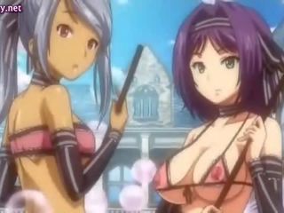 Naughty anime babes with big boobs