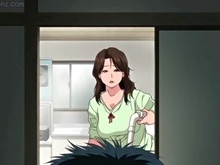 Suur boobed anime milf saab rubbed