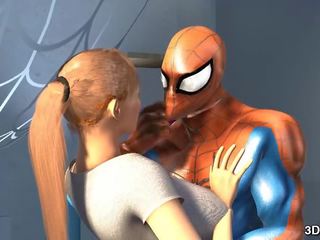 Spider man fucks hot pirang cutie