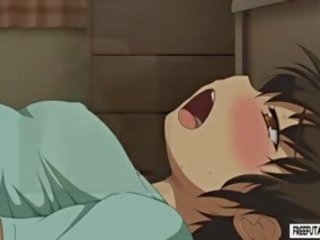 Sexually aroused Hentai Dickgirl Masturbating In Bed