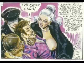 Vintage evil sexual femdom comic